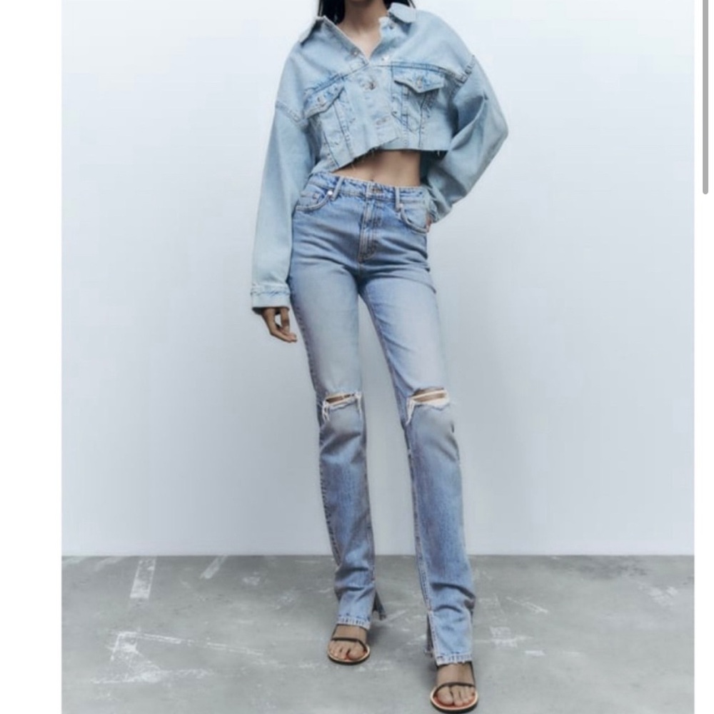 Zara ripped jeans